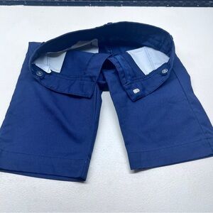 📓 shorts navy blue school uniform Bermuda walking NWOT 12 adjustable waist flat